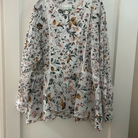Anthropologie Tops - Anthropologie floral top, 2X